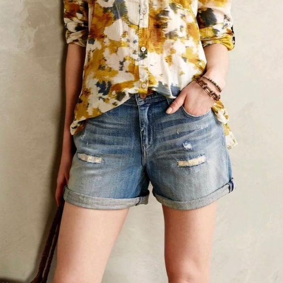 Anthropologie Pilcro Hyphen Denim Shorts Size 25 - Picture 1 of 4